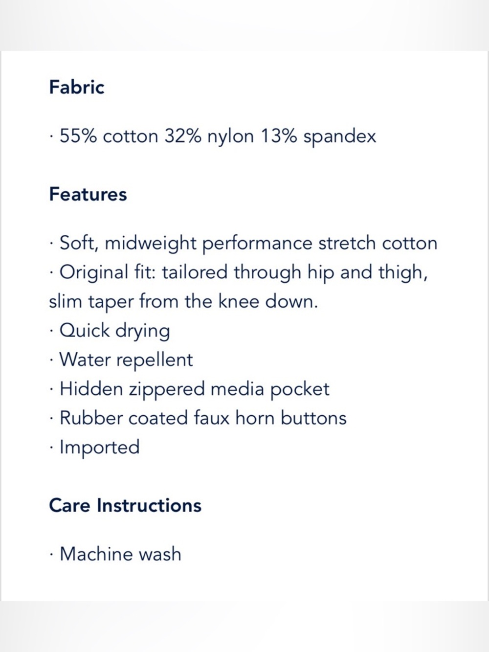 VINEYARD VINES On-The-Go Pant, NWT - Picture 5 of 6